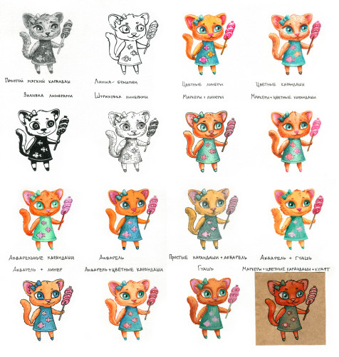 Персонажи и иллюстрация в ручной графике