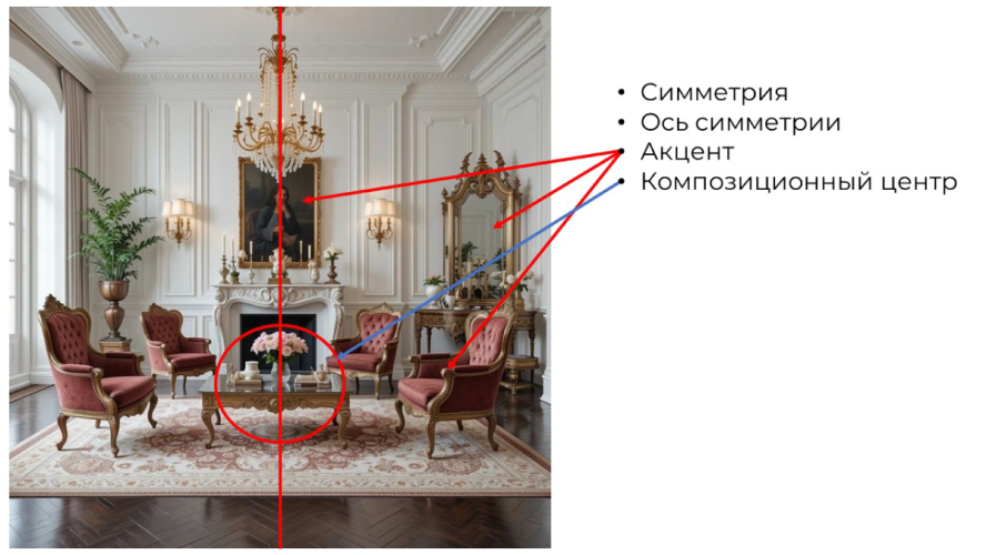 Композиция и цветоведение в интерьере